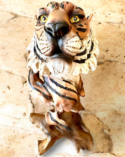 Statuet "Tijger Koning van de Jungle" met Graveeroptie, beeldje 29 cm hoog, decoratie als cadeau