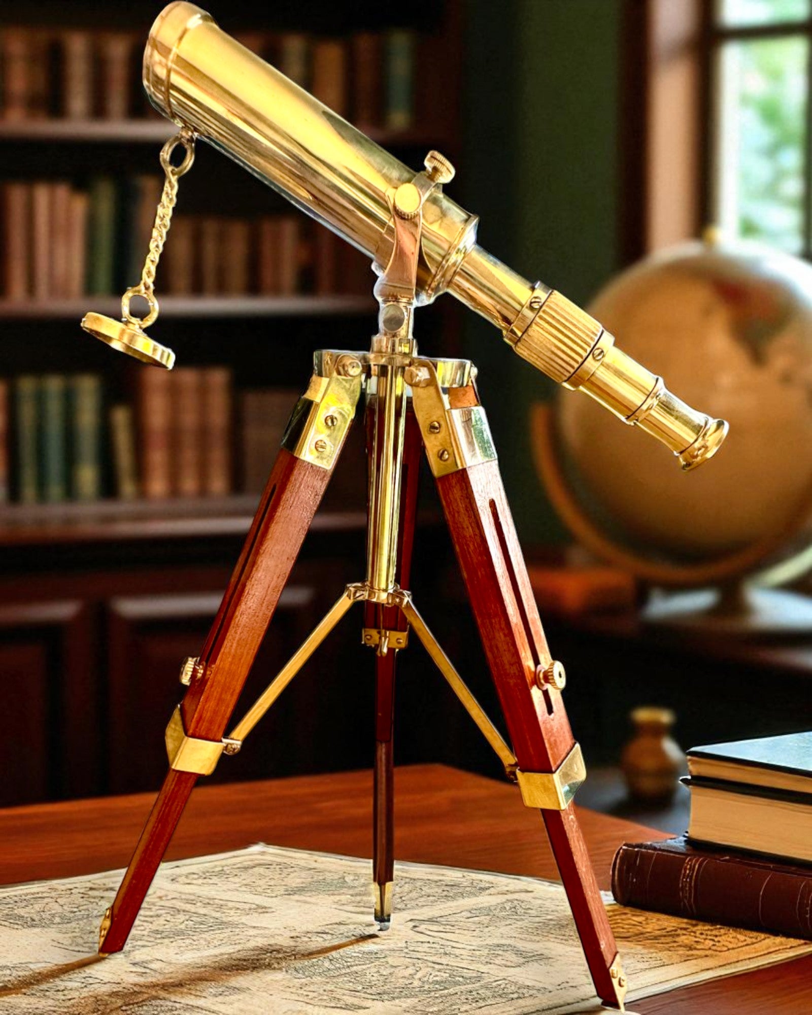 Luneta Celestial na Drewnianym Stojaku 41 cm, możliwość personalizacji grawerem na prezent