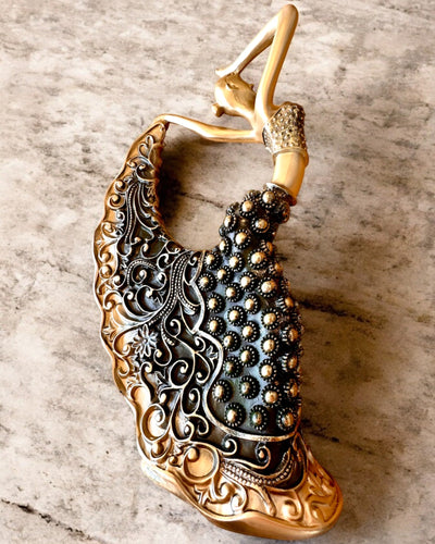 Elegant Sculpture "Golden Glow Dancer", 29 cm in height, with engraving option for a gift