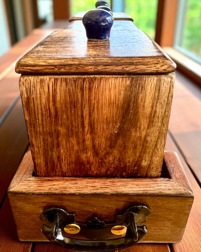 Ensemble Royal Trio – Thé, Café, Sucre en bois de Shisham, fait à la main, avec option de gravure pour cadeau