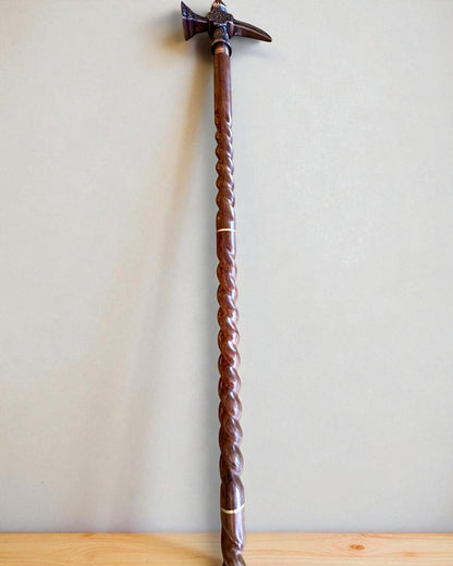 Canne de marche - WIKING avec tête en forme de marteau de guerre, possibilité de personnalisation par gravure pour cadeau