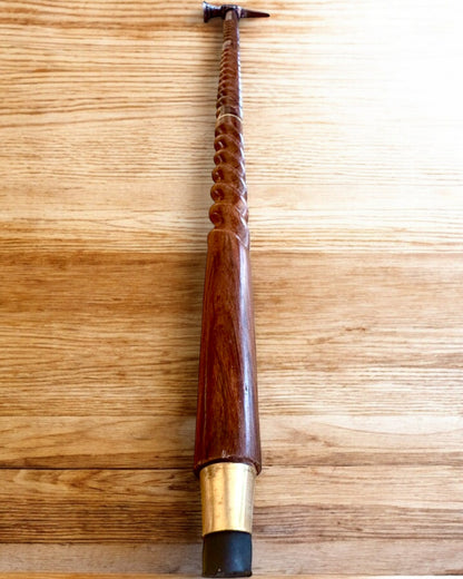 Canne de marche - WIKING avec tête en forme de marteau de guerre, possibilité de personnalisation par gravure pour cadeau