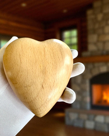 Cœur en bois, boîte de 9 cm pour Sentiment Secret, possibilité de personnalisation avec gravure pour cadeau