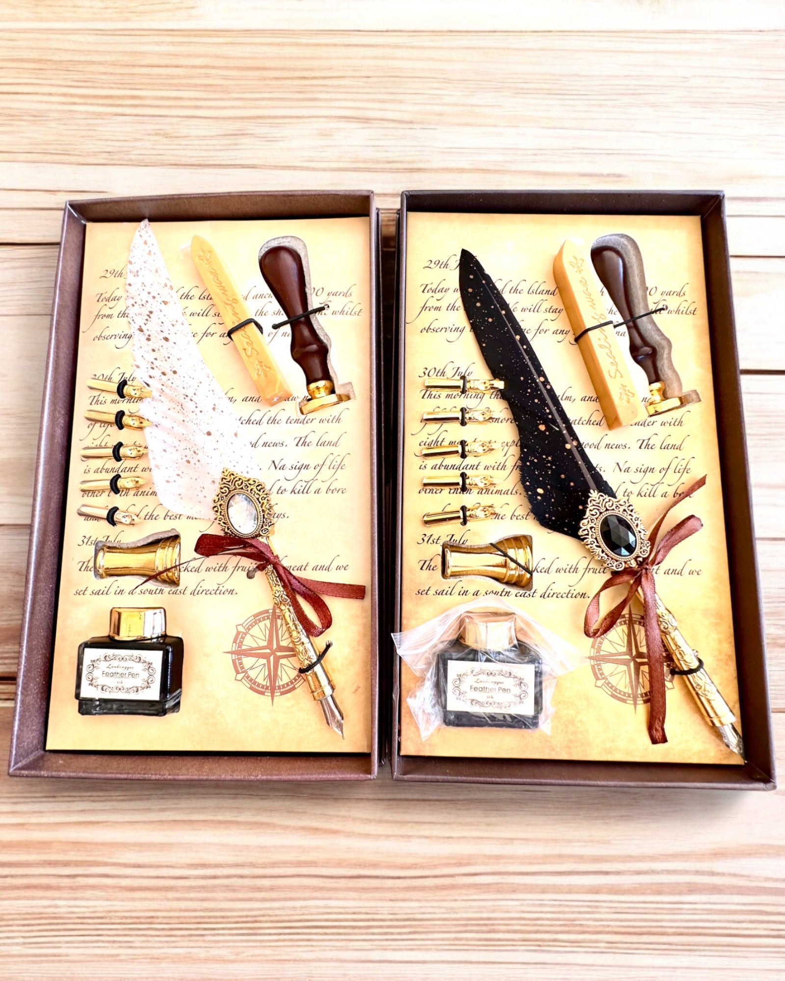 Kalligrafie-Set "Eleganz in der Praxis" mit Gravuroption, als Geschenk. 2 Farbvarianten zur Auswahl