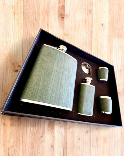 Set of flasks with glasses "Forest Spirit", personalized gift with engraving