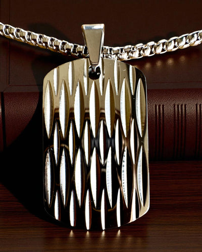 Herenketting Dog Tag „SteelVision” – roestvrij staal, 15 varianten, personalisatie met gravure