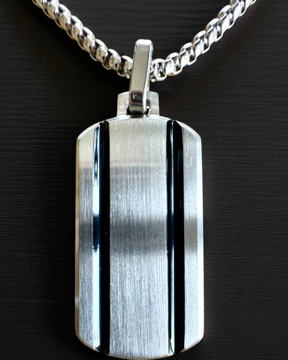 Collier pour homme Dog Tag « SteelVision » – acier inoxydable, 15 variantes, personnalisation par gravure