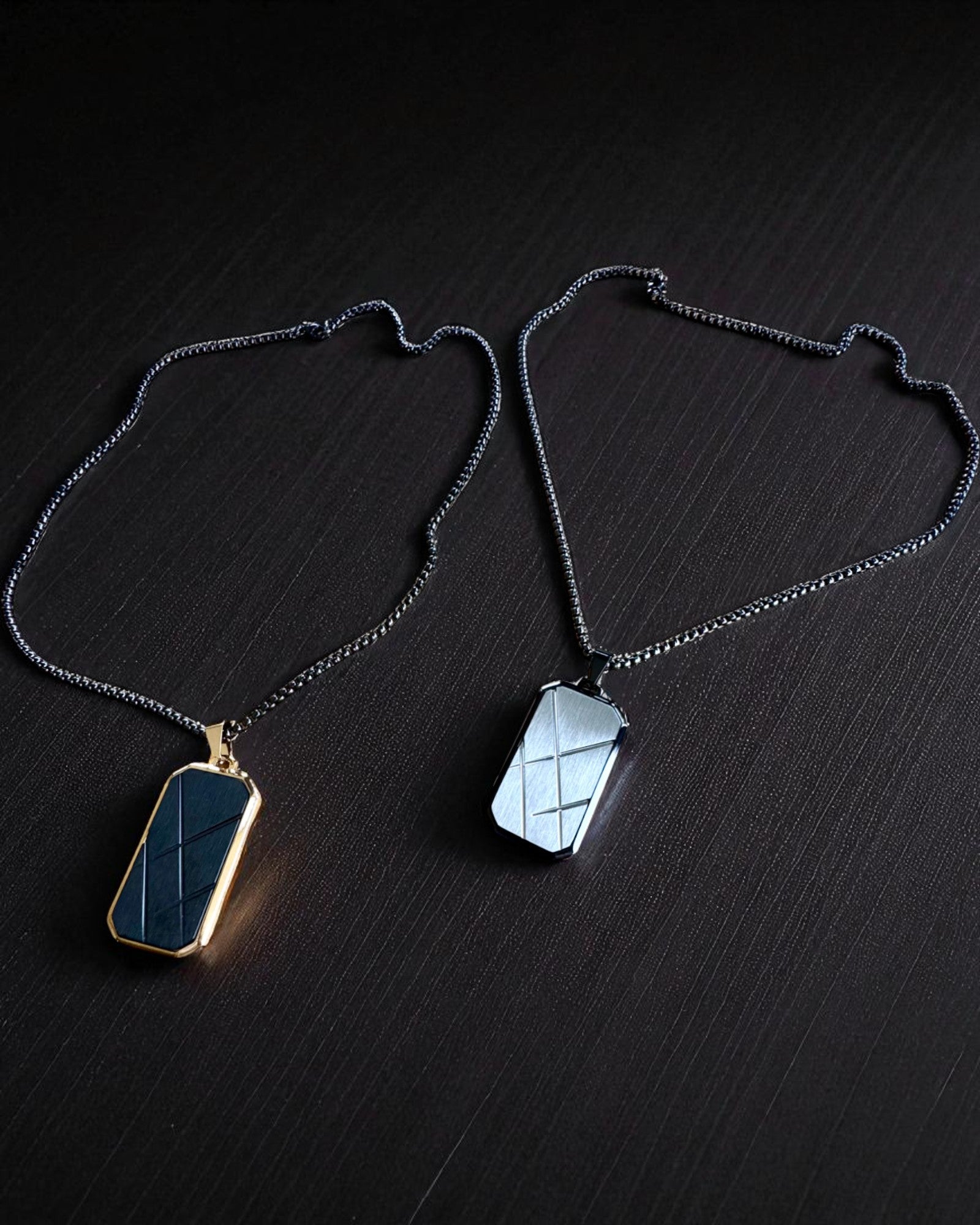 Collier pour homme Dog Tag « SteelVision » – acier inoxydable, 15 variantes, personnalisation par gravure