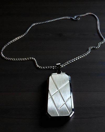 Herenketting Dog Tag „SteelVision” – roestvrij staal, 15 varianten, personalisatie met gravure