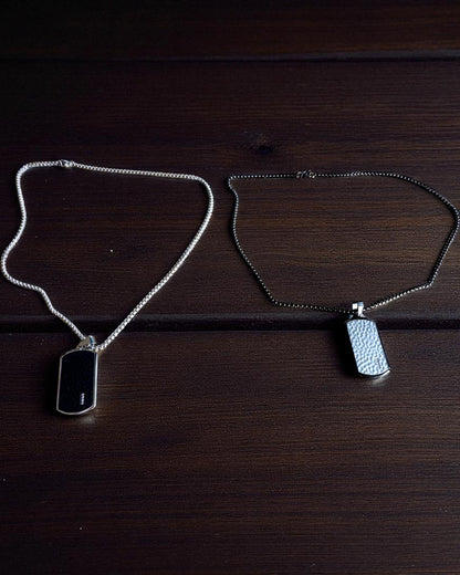 Collier pour homme Dog Tag « SteelVision » – acier inoxydable, 15 variantes, personnalisation par gravure