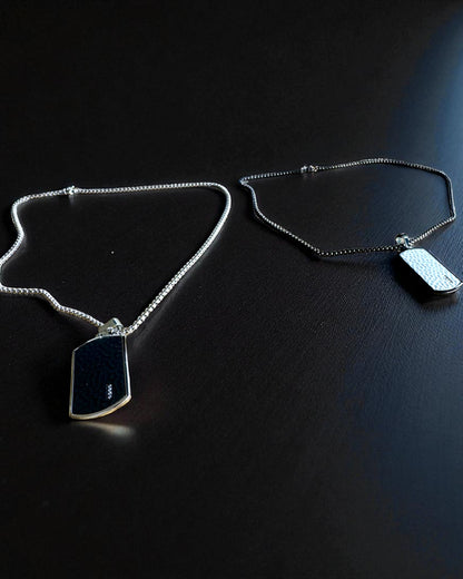 Collier pour homme Dog Tag « SteelVision » – acier inoxydable, 15 variantes, personnalisation par gravure