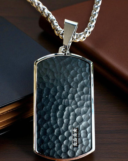 Collier pour homme Dog Tag « SteelVision » – acier inoxydable, 15 variantes, personnalisation par gravure