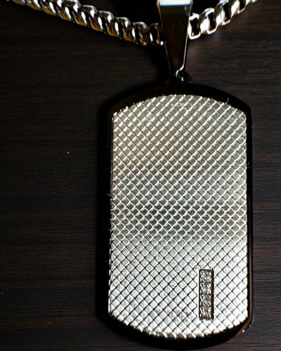 Herenketting Dog Tag „SteelVision” – roestvrij staal, 15 varianten, personalisatie met gravure