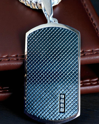 Collier pour homme Dog Tag « SteelVision » – acier inoxydable, 15 variantes, personnalisation par gravure