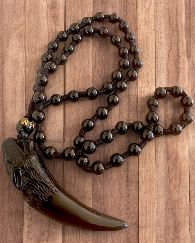 Jade Wolf Tooth - Amulet of Strength and Protection, customizable with engraving for a gift