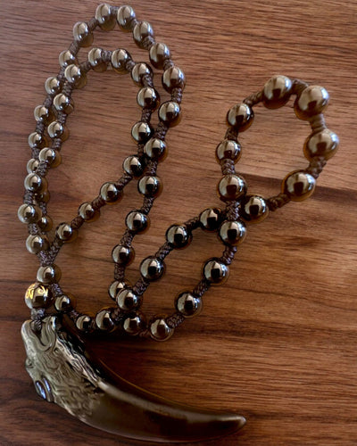 Jade Wolf Tooth - Amulet of Strength and Protection, customizable with engraving for a gift