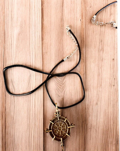 Amulette Guerrier du Nord - Boussole Viking, possibilité de personnalisation avec gravure pour cadeau, 2 variantes au choix