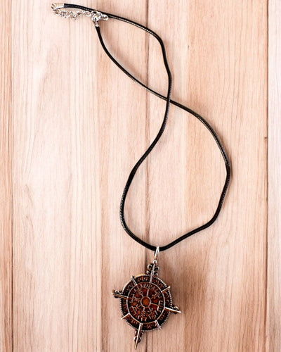 Amulette Guerrier du Nord - Boussole Viking, possibilité de personnalisation avec gravure pour cadeau, 2 variantes au choix