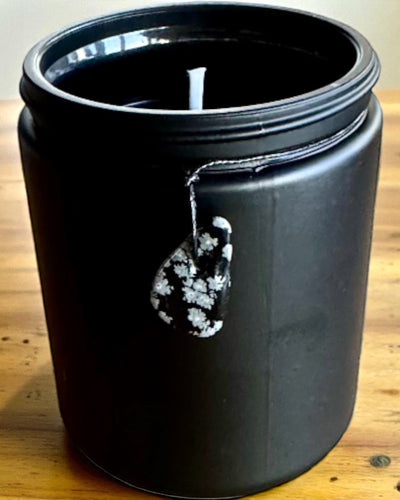 Intentionele sojakaars Obsidiaan – zelfvertrouwen en innerlijke kracht, 250 ml, mogelijkheid tot personalisatie als cadeau