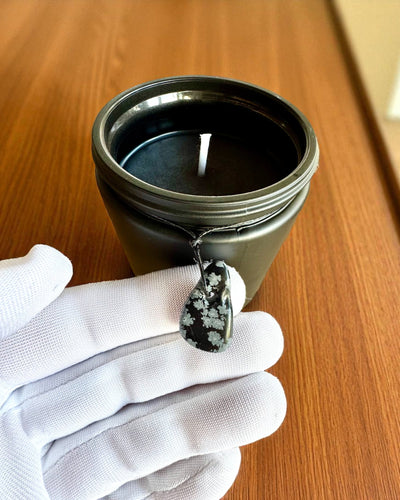 Intentionele sojakaars Obsidiaan – zelfvertrouwen en innerlijke kracht, 250 ml, mogelijkheid tot personalisatie als cadeau