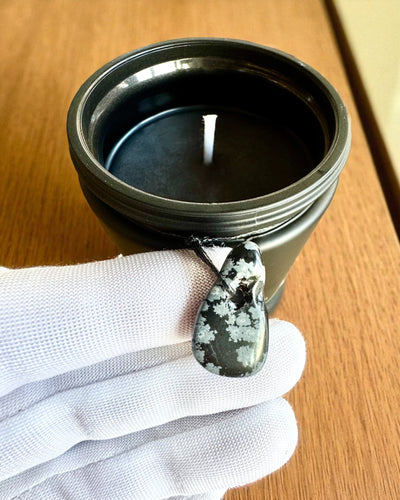 Intentionele sojakaars Obsidiaan – zelfvertrouwen en innerlijke kracht, 250 ml, mogelijkheid tot personalisatie als cadeau