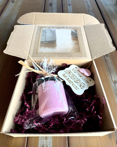 Bougie de soja intentionnelle Quartz Rose – amour, harmonie et paix du cœur, 250 ml, possibilité de personnalisation pour cadeau