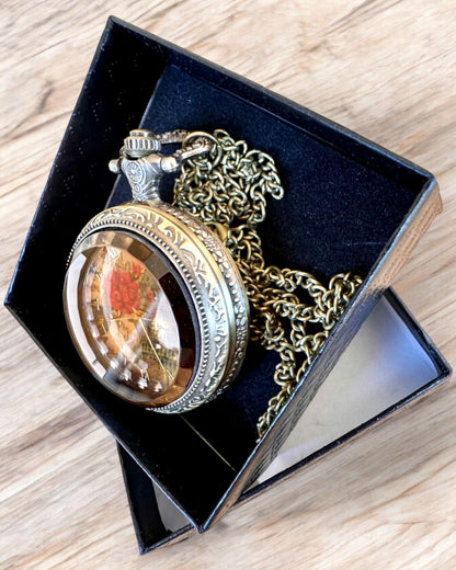 Montre de poche "Vintage Charm" personnalisation avec gravure pour cadeau