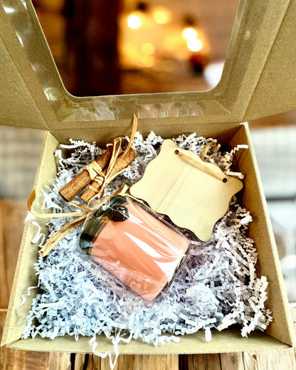 Bougie de soja intentionnelle 250 ml avec pierre naturelle – choisissez votre énergie : Citrine ou Grenat, personnalisation par gravure pour cadeau