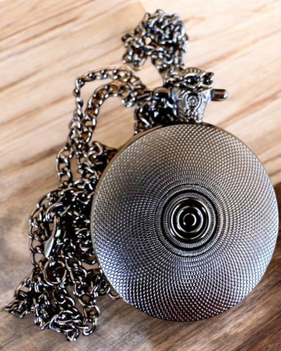 Montre de Poche Rose de Nuit, possibilité de personnalisation avec gravure pour cadeau