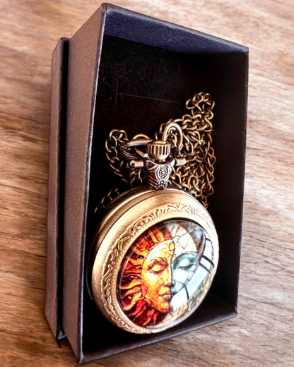 Elegante Taschenuhr "Słoneczna Luminacja" mit Gravurmöglichkeit als Geschenk
