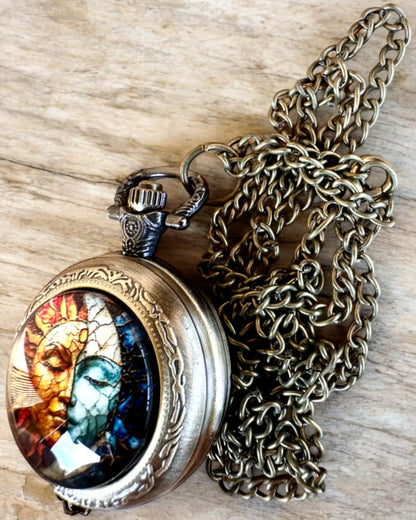 Elegante Taschenuhr "Słoneczna Luminacja" mit Gravurmöglichkeit als Geschenk