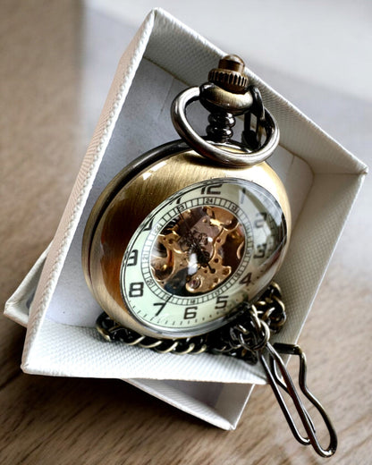 Montre de Poche Classique "Oldtimer" - élégance rétro stylée, possibilité de personnalisation avec gravure pour cadeau
