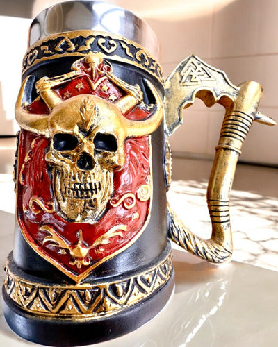 Carnival Warrior Mug - 600 ml, 16 cm in height, customizable engraving available for a gift