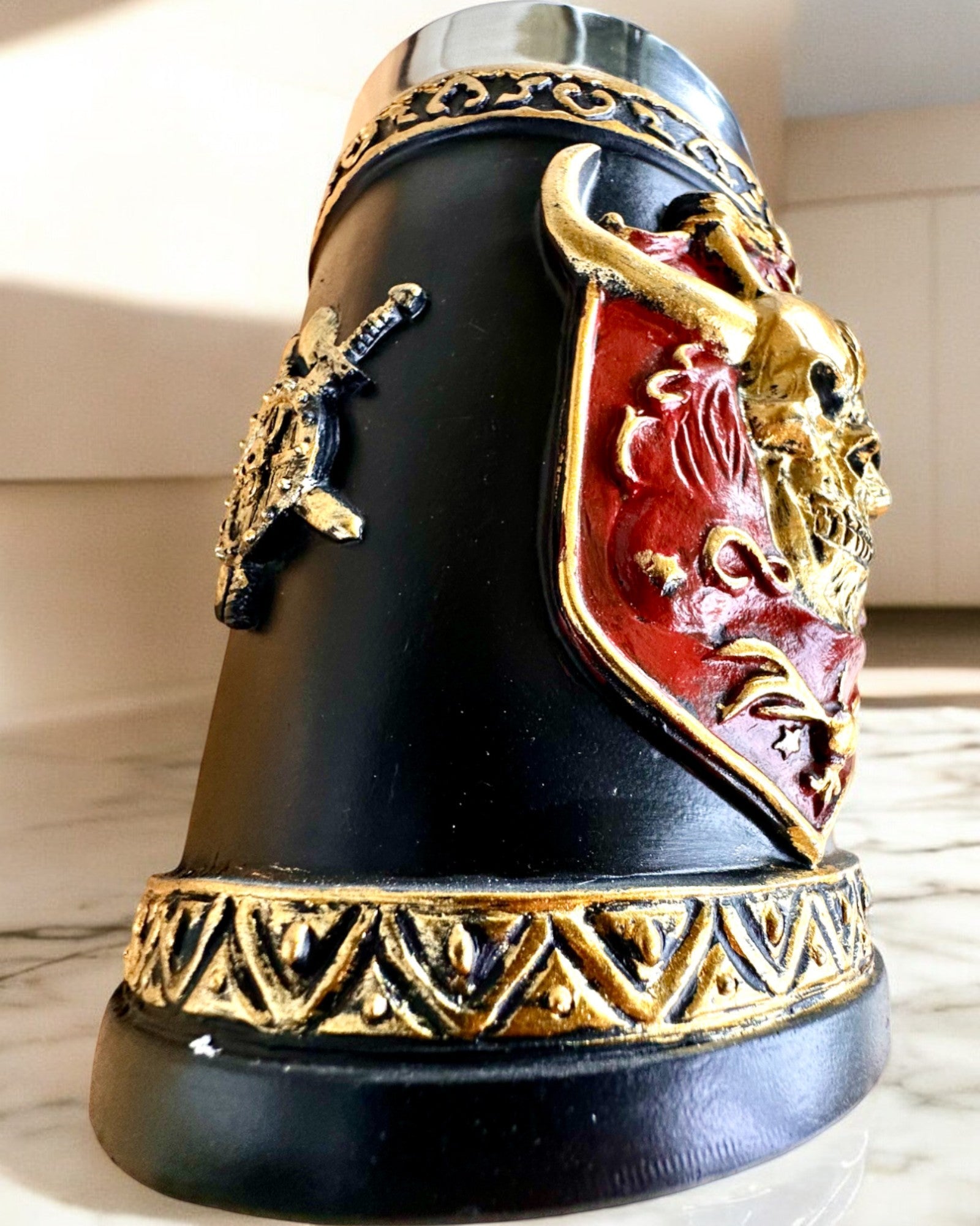 Karnawałowy Kufel Wojownika - 600 ml, 16 cm hoog, mogelijkheid tot personalisatie met gravure als cadeau