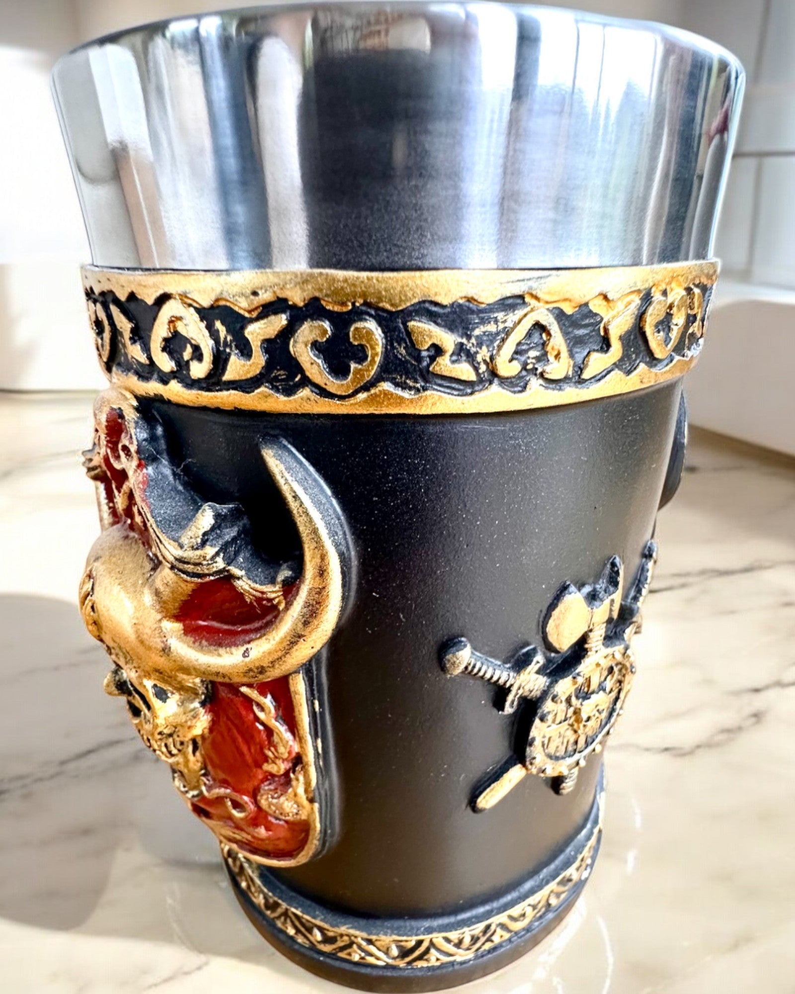 Karnawałowy Kufel Wojownika - 600 ml, 16 cm hoog, mogelijkheid tot personalisatie met gravure als cadeau