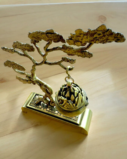 Elegante Metalen Bonsai Wierookhouder - mogelijkheid tot personalisatie met gravure als cadeau