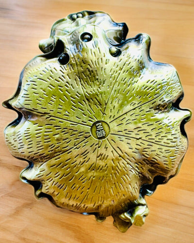 Elegant Metal Lotus Leaf Incense Holder - 4 variants to choose from, personalization with engraving available for a gift