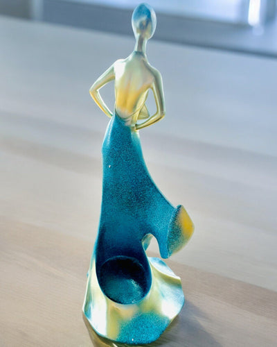 Elegante Flessenhouder - Dame Standbeeld - personalisatie met gravure, 2 varianten om uit te kiezen