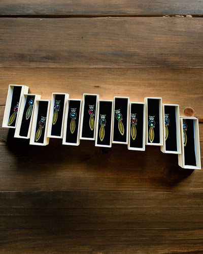 Marque-page "Chouette avec Constellations" - 12 variantes au choix, personnalisation par gravure