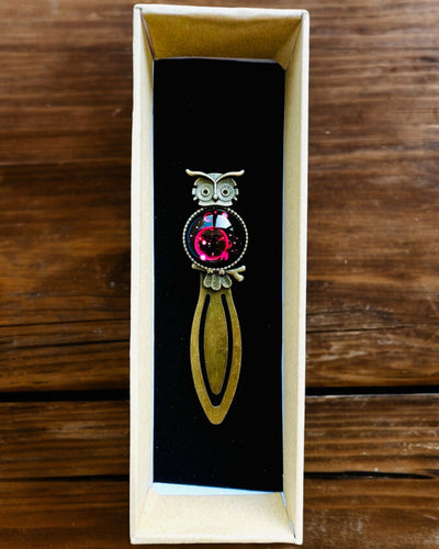 Marque-page "Chouette avec Constellations" - 12 variantes au choix, personnalisation par gravure