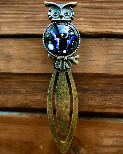 Marque-page "Chouette avec Constellations" - 12 variantes au choix, personnalisation par gravure