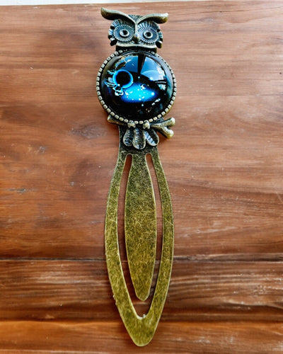 Marque-page "Chouette avec Constellations" - 12 variantes au choix, personnalisation par gravure