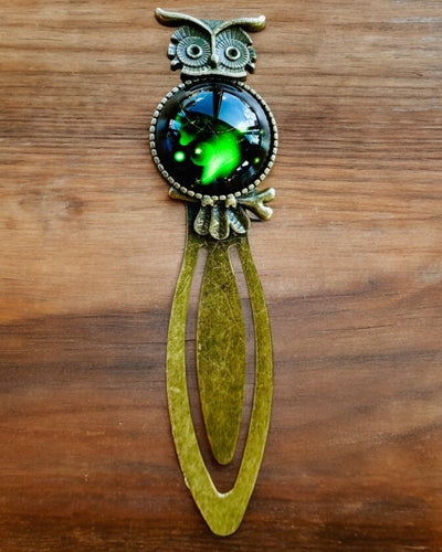 Marque-page "Chouette avec Constellations" - 12 variantes au choix, personnalisation par gravure