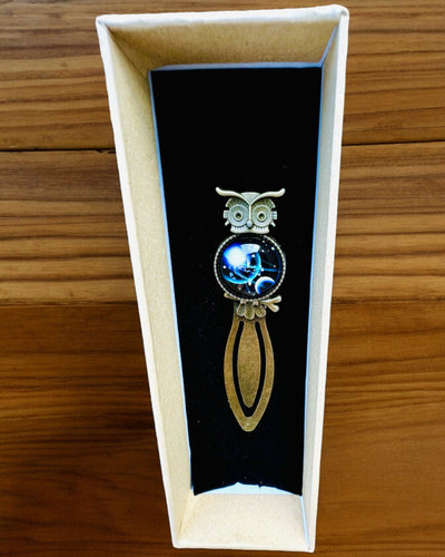 Marque-page "Chouette avec Constellations" - 12 variantes au choix, personnalisation par gravure