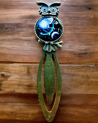 Marque-page "Chouette avec Constellations" - 12 variantes au choix, personnalisation par gravure