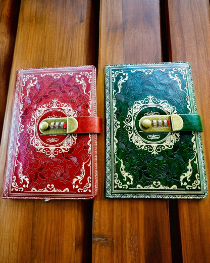 Carnet en Cuir Exclusif "Sekretnik" A5 avec Serrure à Code - personnalisation par gravure