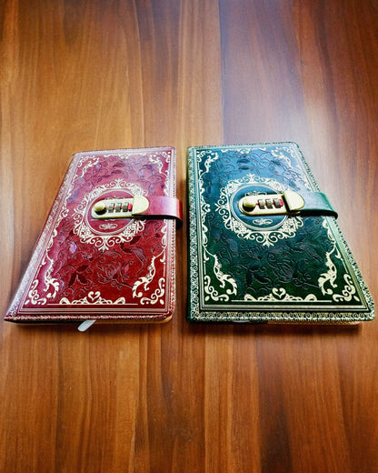 Carnet en Cuir Exclusif "Sekretnik" A5 avec Serrure à Code - personnalisation par gravure