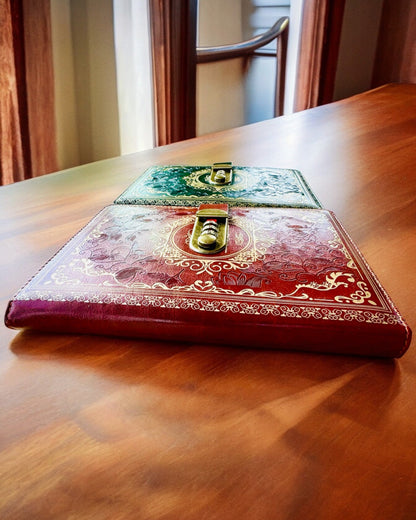 Carnet en Cuir Exclusif "Sekretnik" A5 avec Serrure à Code - personnalisation par gravure