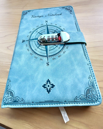 Carnet Secret A5 Vintage avec verrouillage par code - Choisissez Votre Style, personnalisation par gravure pour cadeau