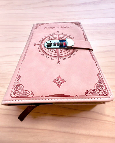 Carnet Secret A5 Vintage avec verrouillage par code - Choisissez Votre Style, personnalisation par gravure pour cadeau